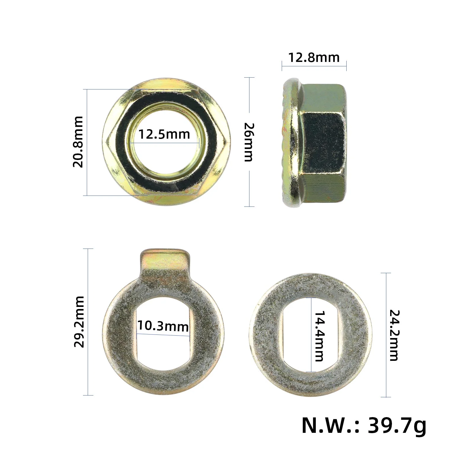 Set piulita si saiba pentru motor Kukirin G2 Max G2 Master G4 Max G3 Pro