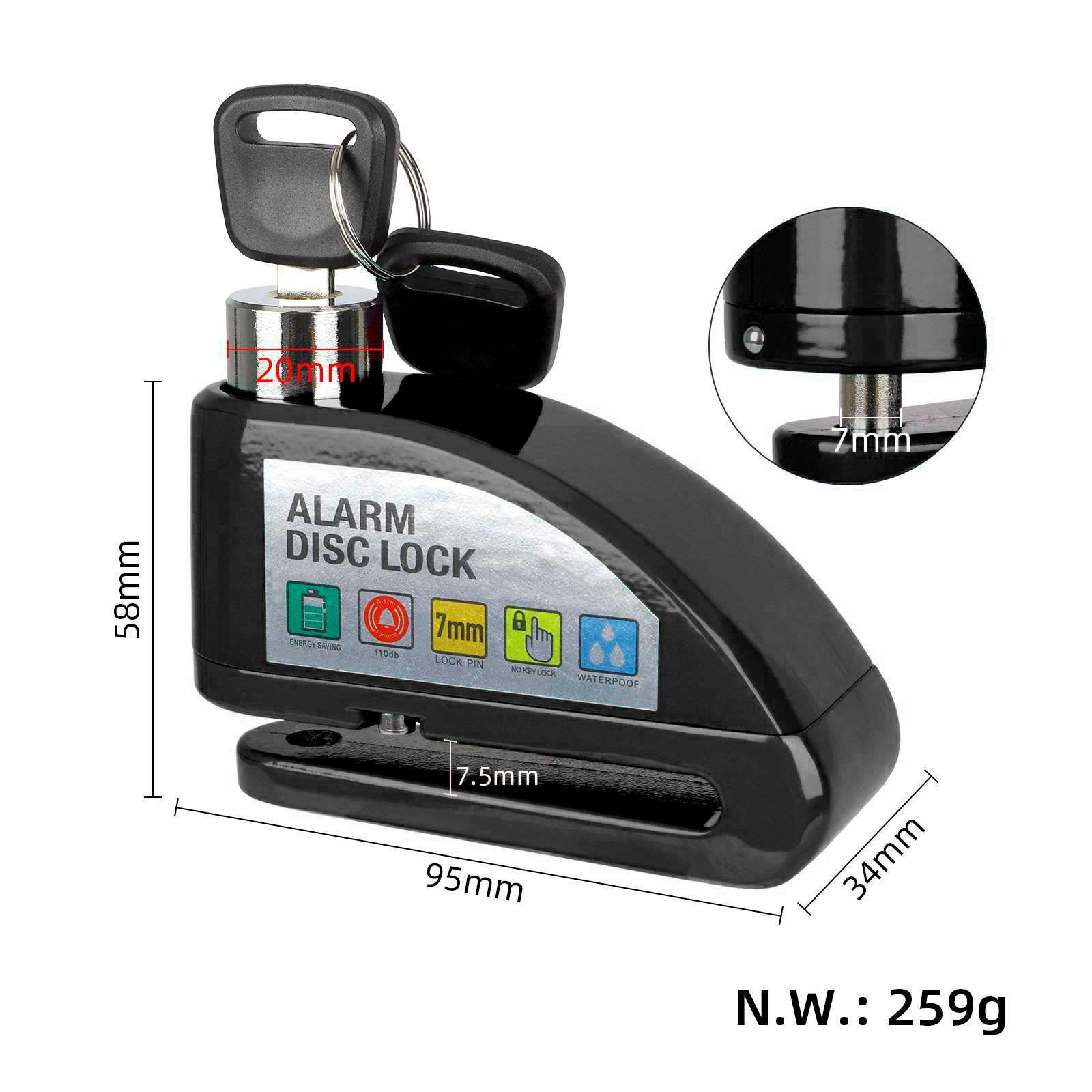 Blocator disc cu alarma