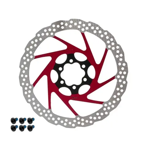 Disc frana trotineta bicicleta 180mm 6H - ROSU