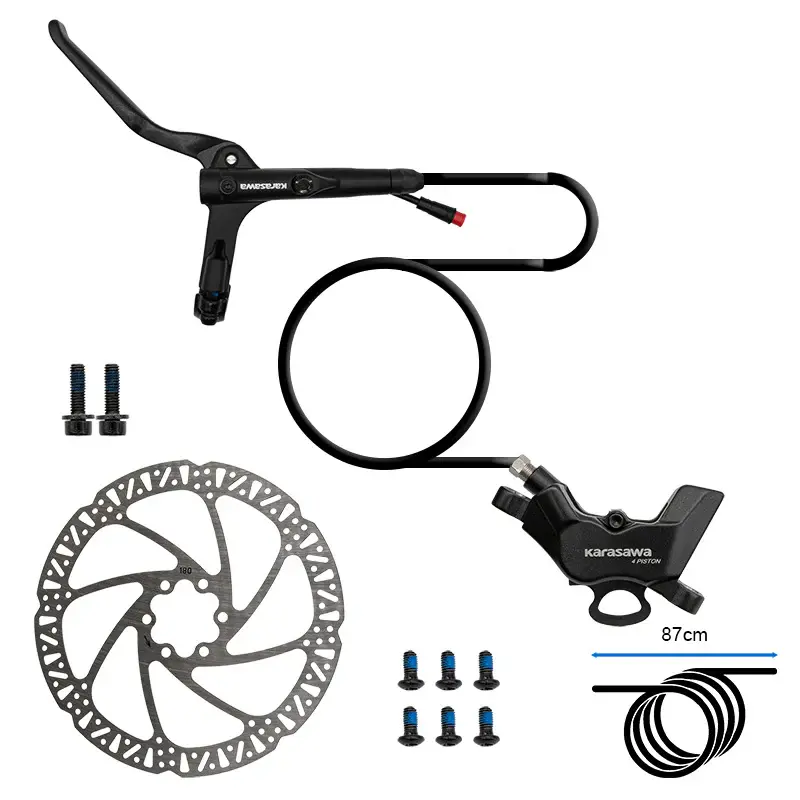Kit frana hidraulica fata cu 4 pistoane pentru trotinete biciclete electrice