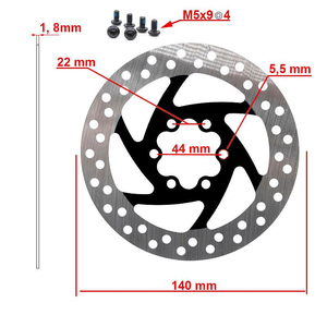 Disc de frana 140mm 6H negru