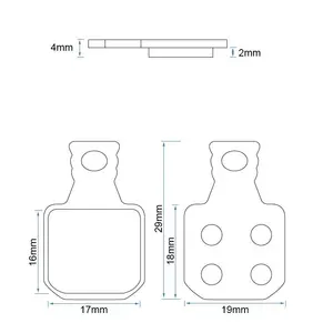 Placute frana trotineta electrica RT012 (ceramice) - 2 prechi