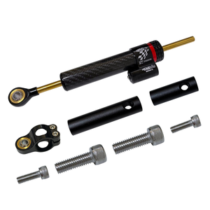 Amortizor de directie cu adaptor pentru trotineta electrica, aspect fibra de carbon
